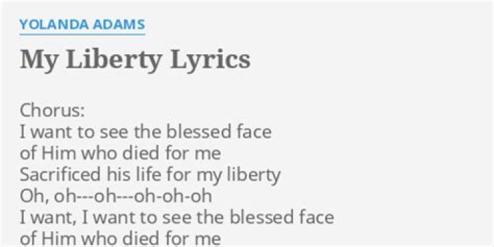 The Meaning Behind The Song: My Liberty by Yolanda Adams