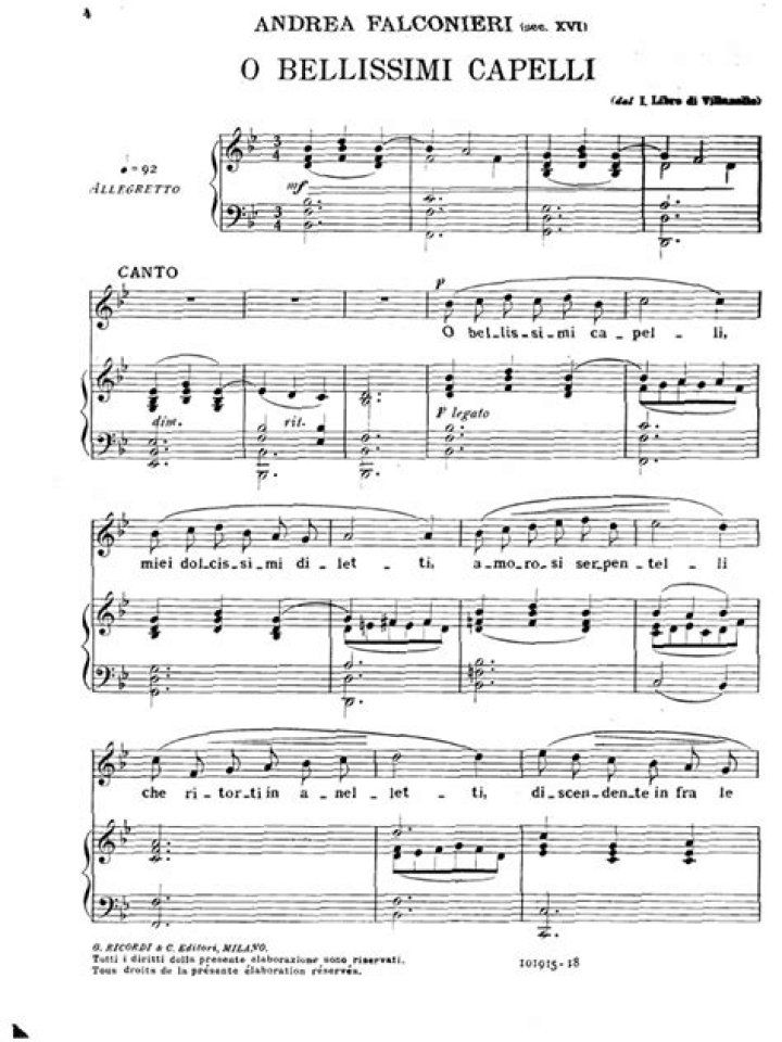 The Meaning Behind The Song: O bellissimi capelli by Andrea Falconieri