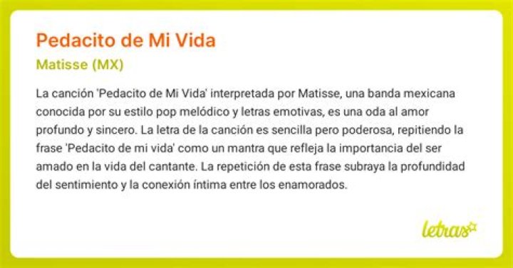 The Meaning Behind The Song: Pedacito de Mi Vida by Matisse