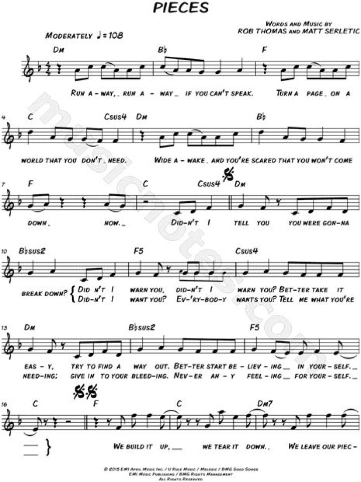 The Meaning Behind The Song: Pieces by Rob Thomas