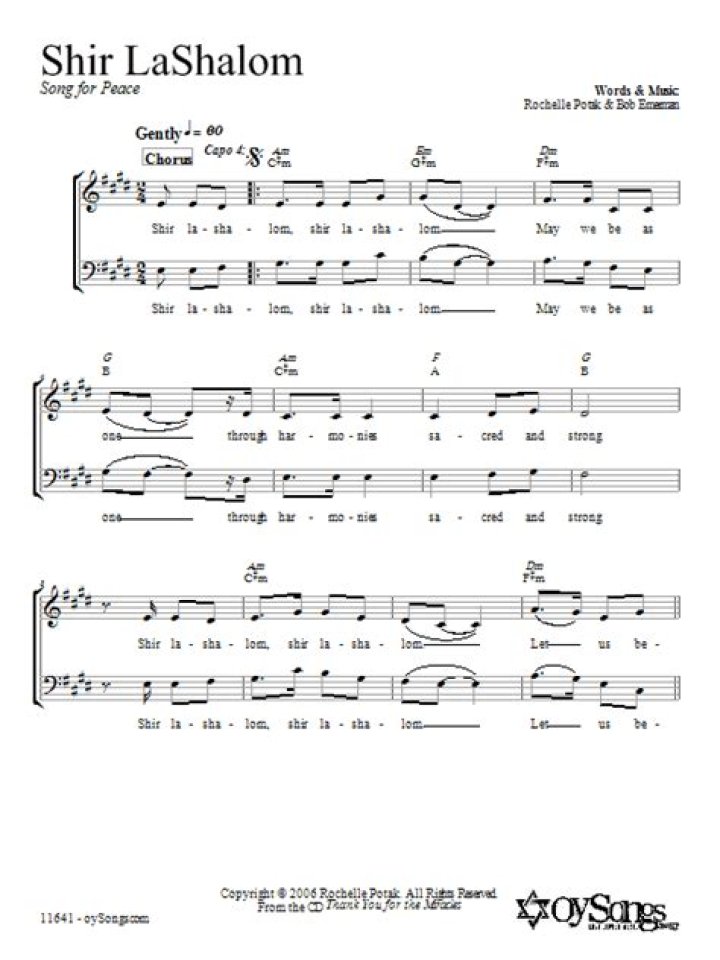 The Meaning Behind The Song: Shir Lashalom by Rick Recht