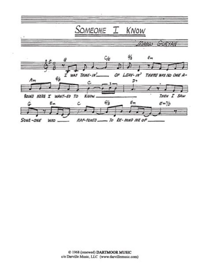 The Meaning Behind The Song: Someone I Know by Margo Guryan