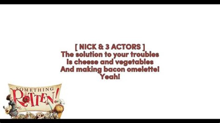 The Meaning Behind The Song: Something Rotten!/Make an Omelette by Wayne Kirkpatrick