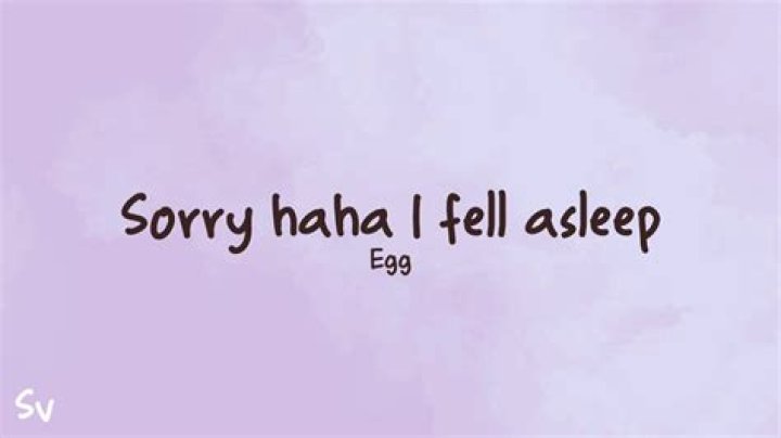 The Meaning Behind The Song: Sorry Haha I Fell Asleep by Egg