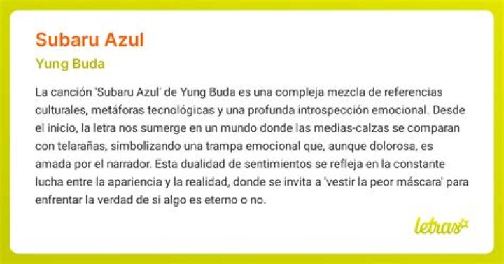 The Meaning Behind The Song: Subaru Azul by Yung Buda