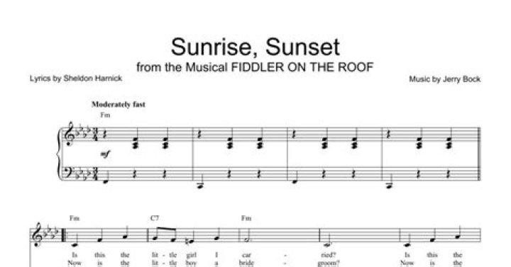 The Meaning Behind The Song: Sunrise – Sunset [From Fiddler on the Roof] by Bobby Vinton