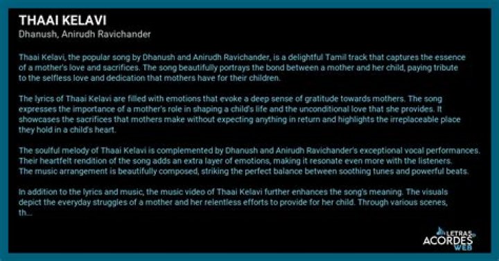 The Meaning Behind The Song: Thaai Kelavi by Smiling Yunxi