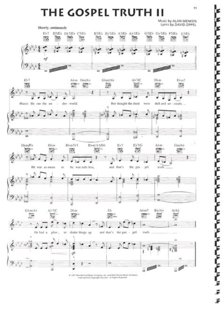 The Meaning Behind The Song: The Gospel Truth II by Alan Menken