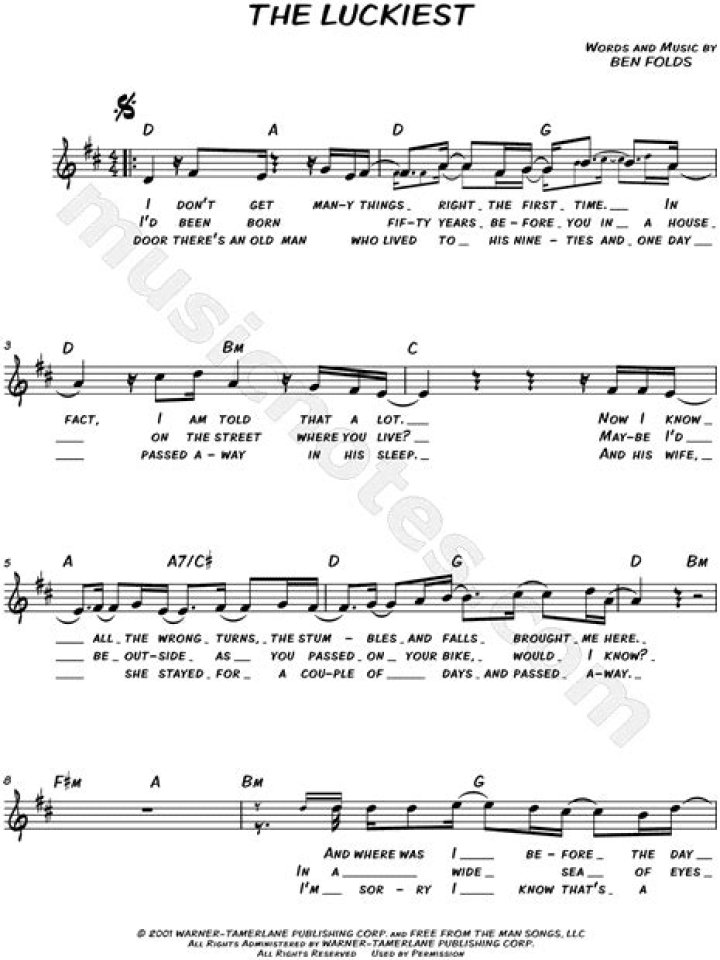 The Meaning Behind The Song: The Luckiest by Ben Folds