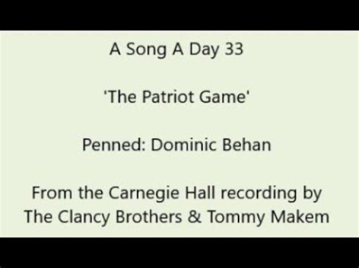 The Meaning Behind The Song: The Patriot Game by Tommy Makem