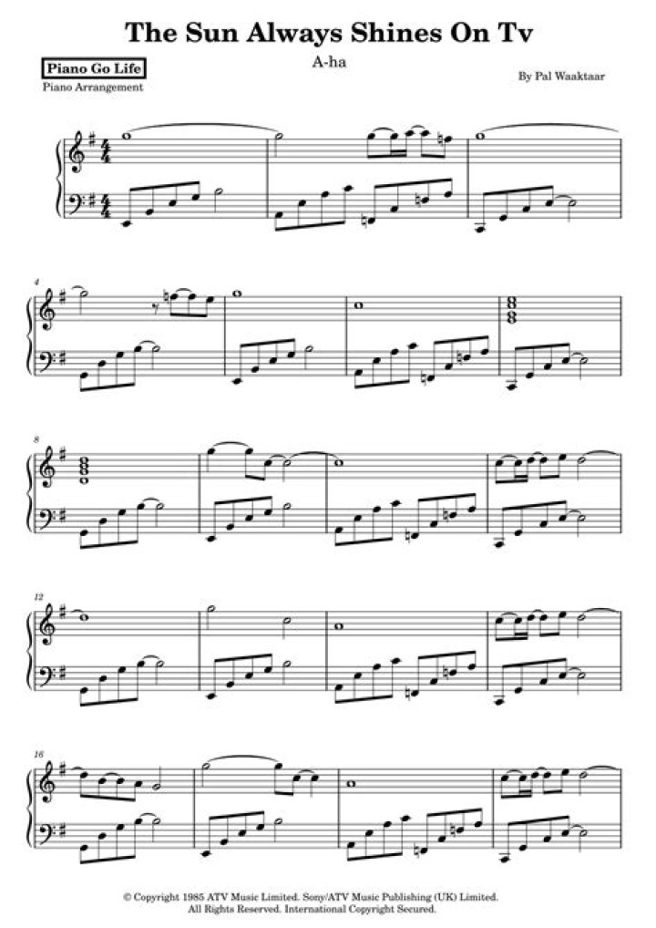 The Meaning Behind The Song: The Sun Always Shines on T.V. by a-ha