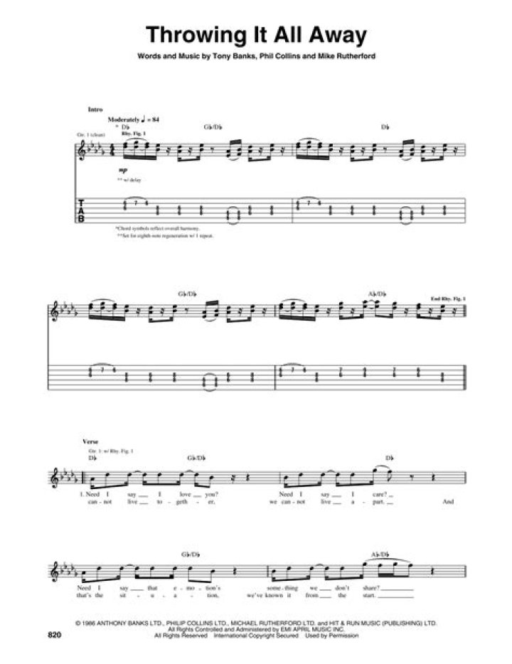 The Meaning Behind The Song: Throwing It All Away by Genesis