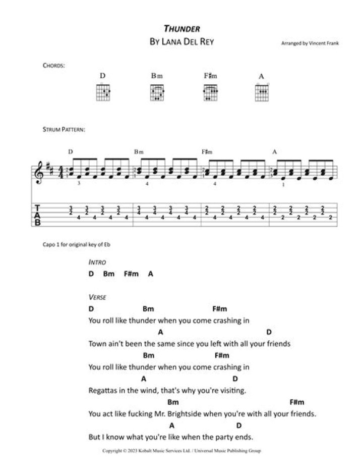 The Meaning Behind The Song: Thunder by Lana Del Rey