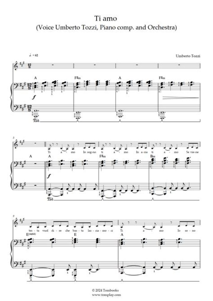 The Meaning Behind The Song: Ti amo by Umberto Tozzi