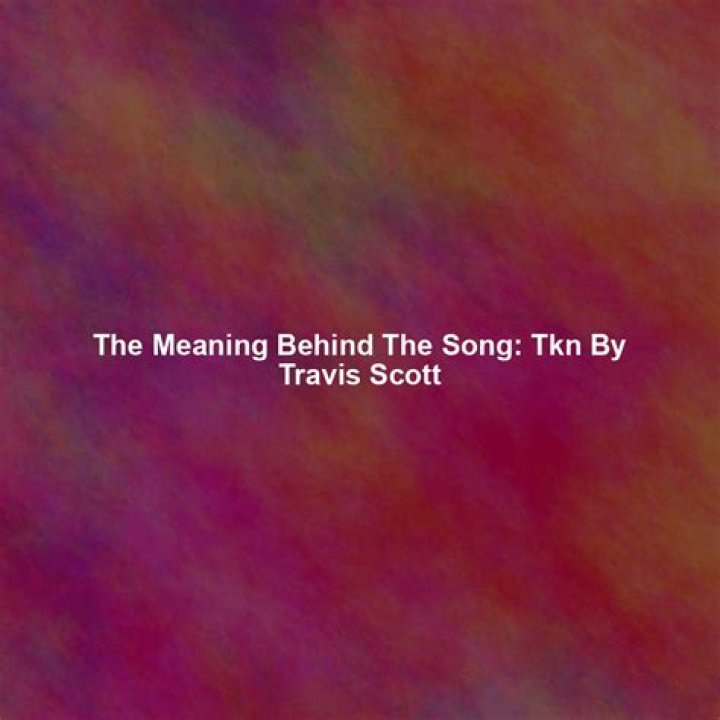 The Meaning Behind The Song: TKN by Travis Scott