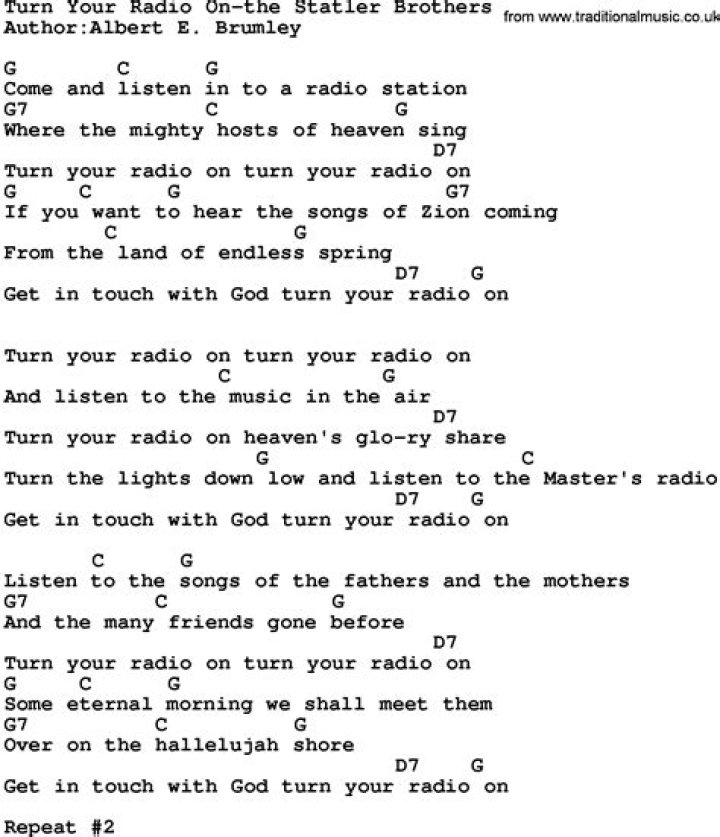The Meaning Behind The Song: Turn Your Radio On by The Statler Brothers