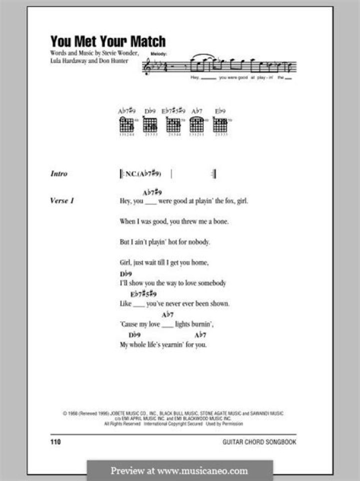 The Meaning Behind The Song: You Met Your Match by Stevie Wonder