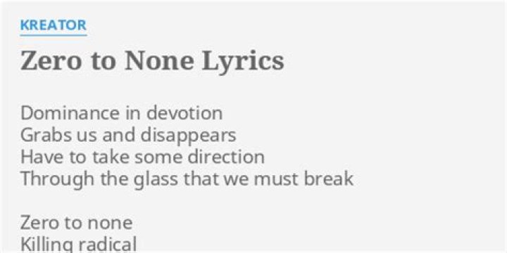 The Meaning Behind The Song: Zero to None by Kreator
