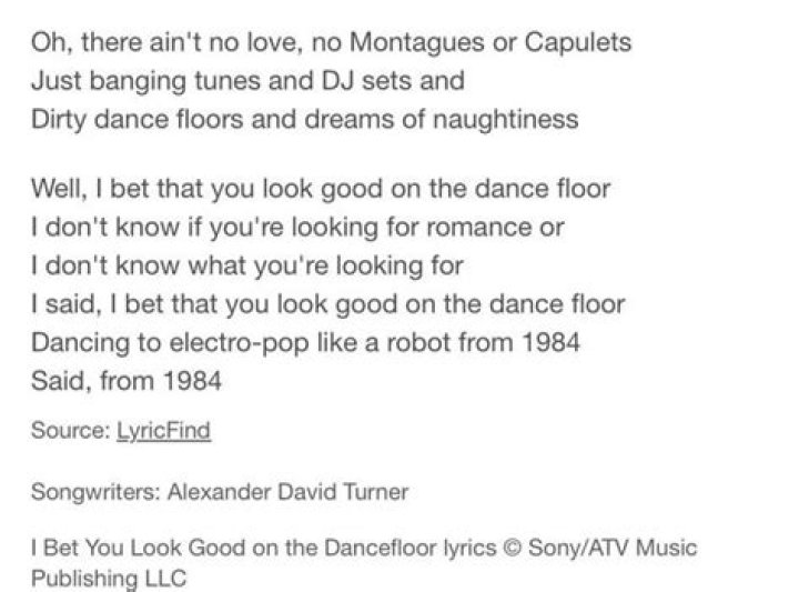 The old dancefloor lyrics