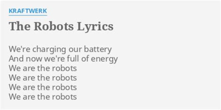 The robots lyrics