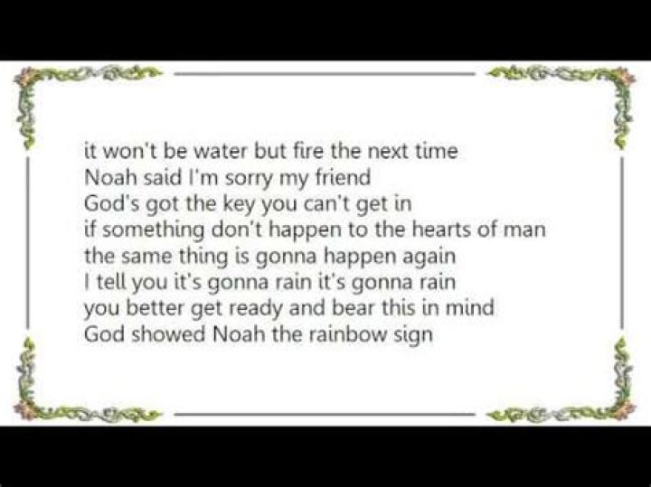 They say its gonna rain lyrics