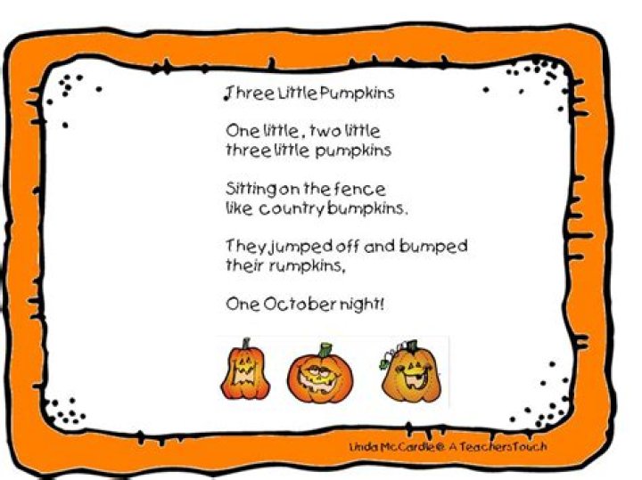 Three little pumpkins lyrics