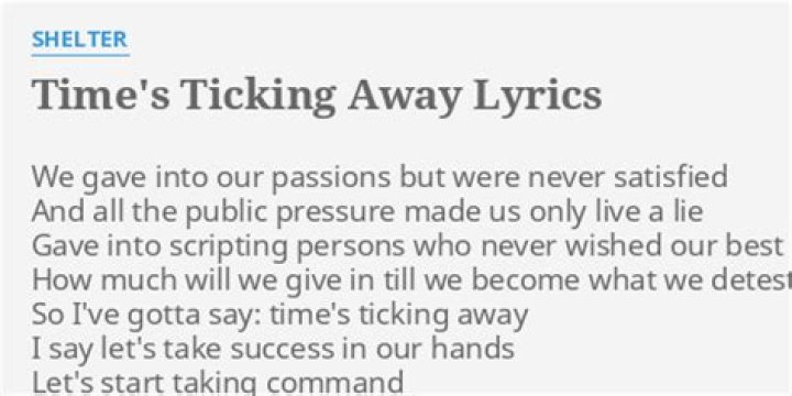 Time ticking away lyrics