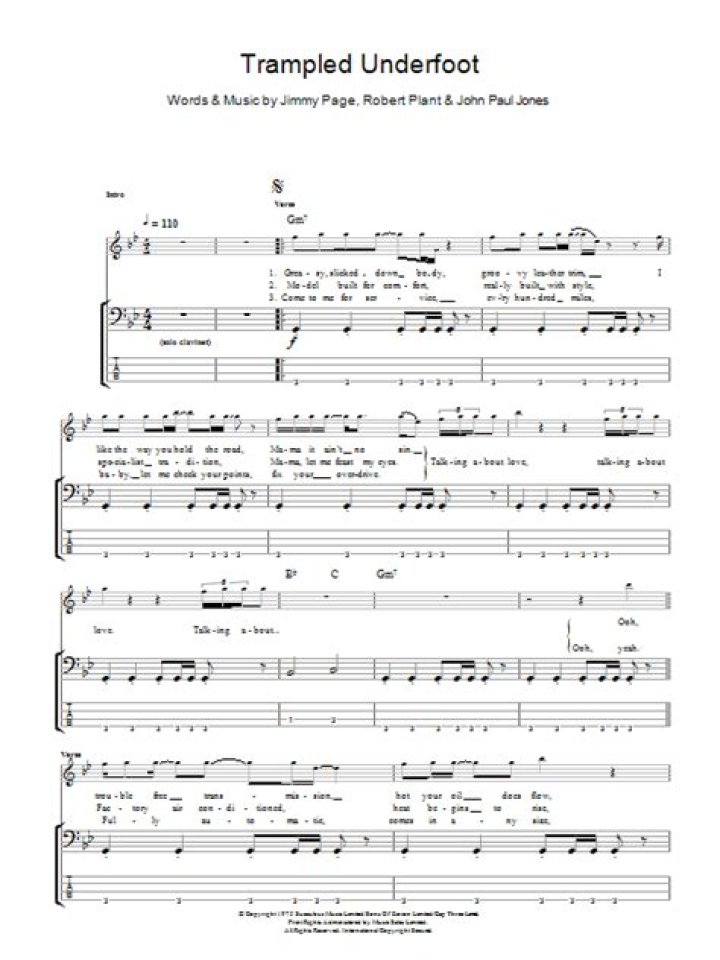 Trampled underfoot lyrics