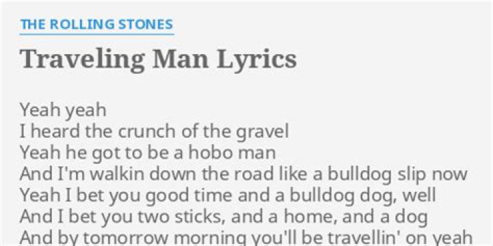 Traveling man lyrics