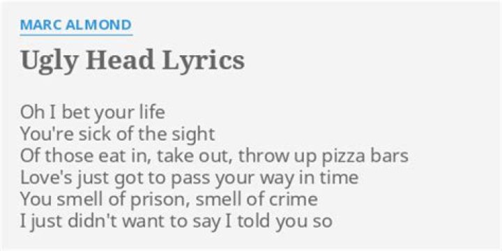Ugly head lyrics