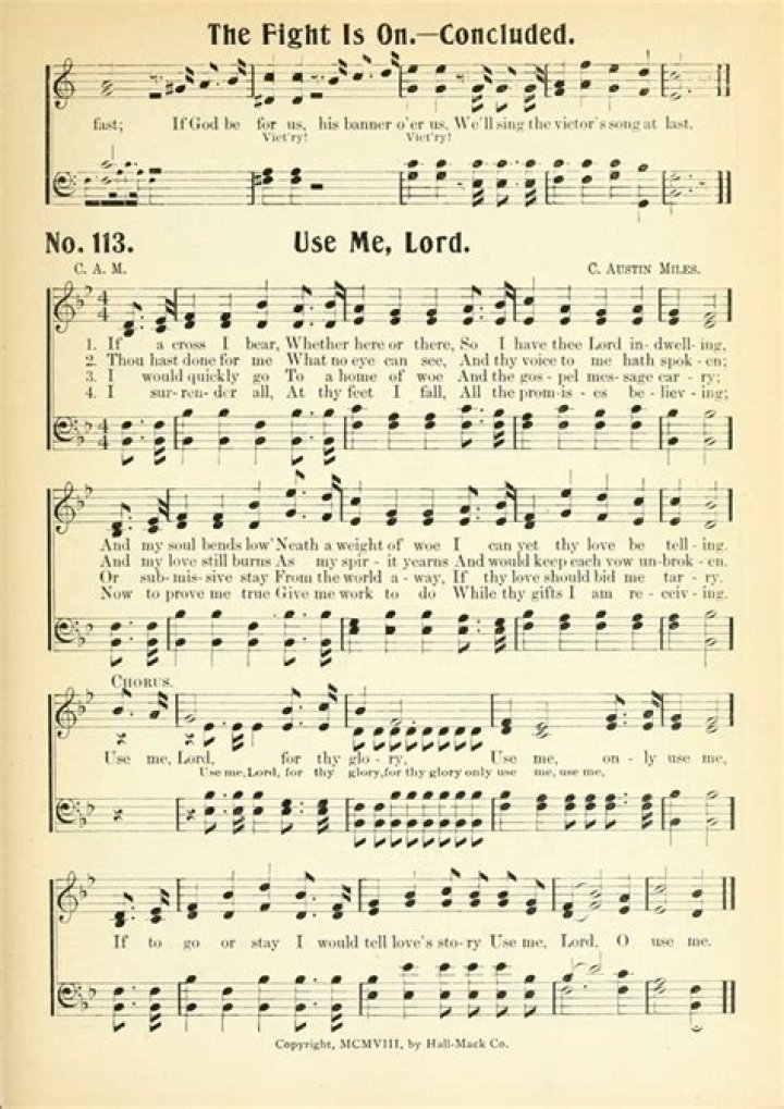 Use me lord in thy service lyrics lyrics