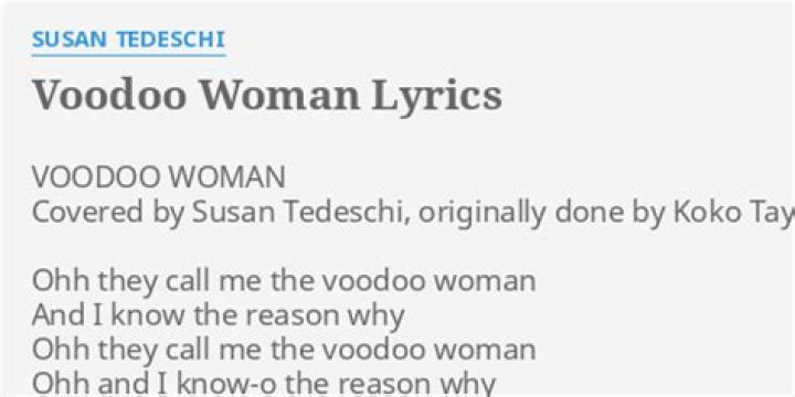 Voodoo woman lyrics