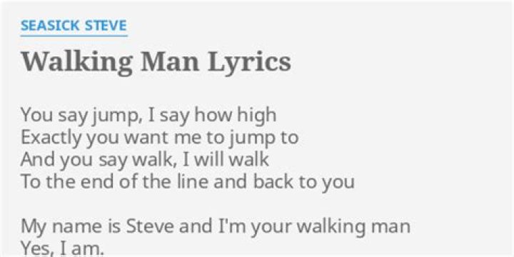 Walking man lyrics