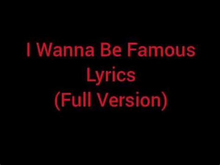 Wanna be rich i wanna be famous lyrics
