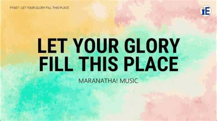 Welcome into this place and let your glory fill this place gary oliver lyrics