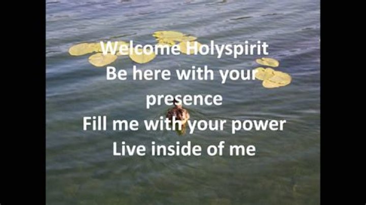 Welcome welcome holy spirit we are in your presence lyrics