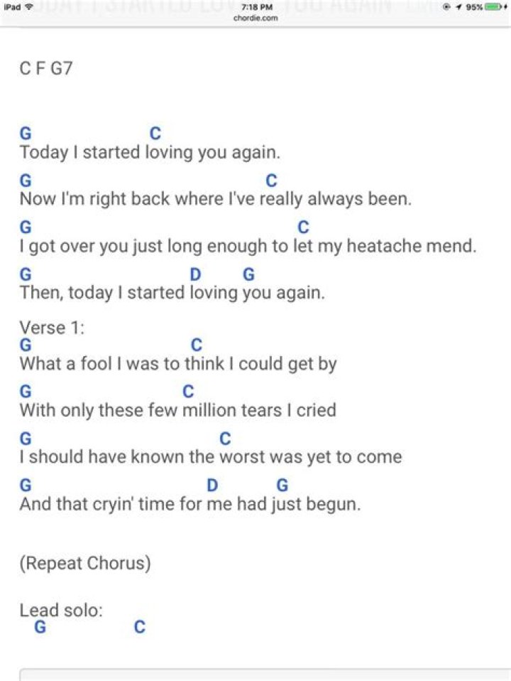 When the feeling goes away by merle haggard chords lyrics