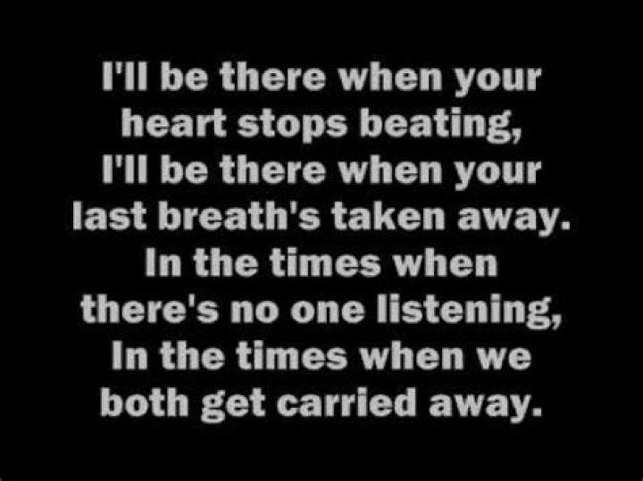 When your heart stops beating lyrics