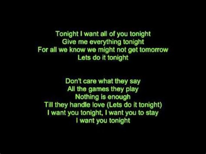 Will give you everything (tonight) lyrics