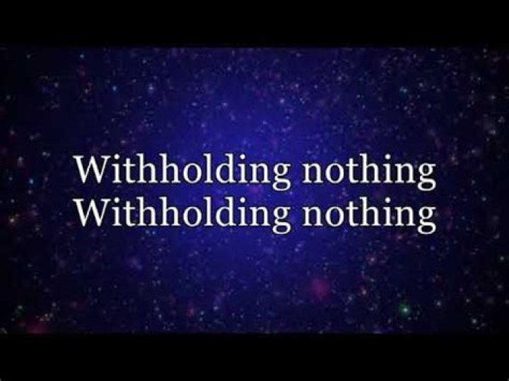 Withholding nothing medley lyrics