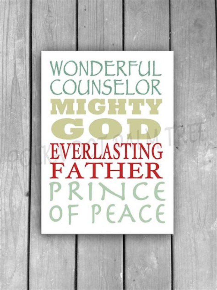 Wonderful counselor prince of peace was born on christmas day lyrics