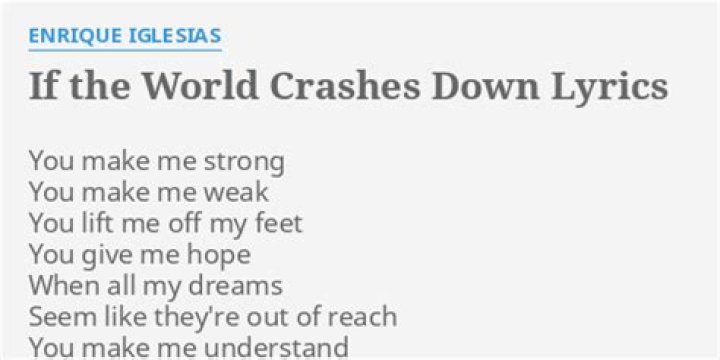 World crashes down lyrics