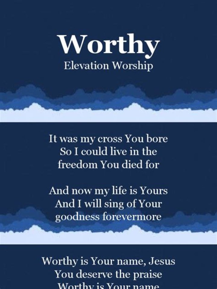 Worthy is your name elevation lyrics
