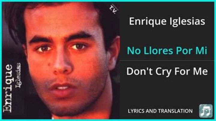 Ya no llores por mi (en ingles) lyrics