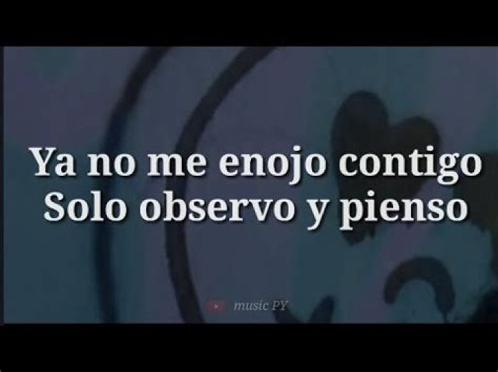 Ya no me enojo contigo solo observo y pienso lyrics