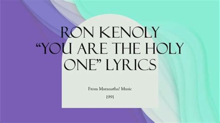 You are great ron kenoly lyrics