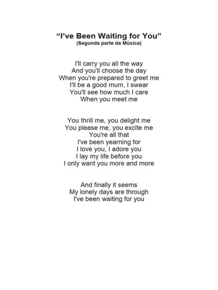 You are the one i have been waiting for all my life with you lyrics