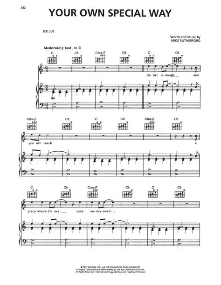 Your own special way chords lyrics