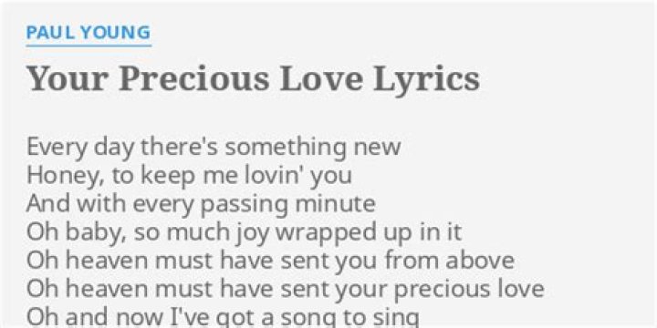Your precious love lyrics