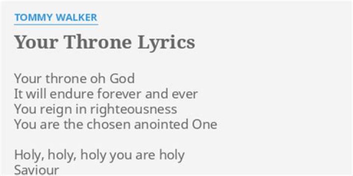 Your throne lyrics